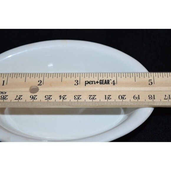 Vtg Homer Laughlin Oval Ironstone China Motel Soap Dish chunky - Picture 5 of 7